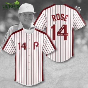 Philadelphia Phillies X Pete Rose Red Baseball Jersey