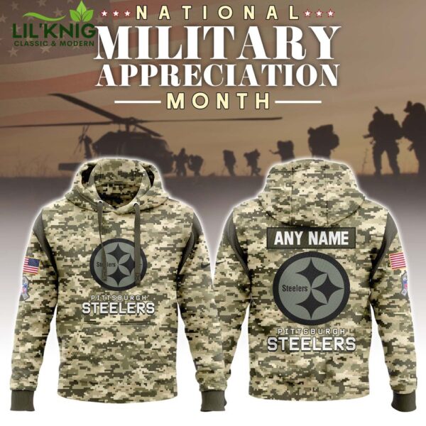 Pittsburgh Steelers 2024 Salute to Service Club Limited Edition Camo Hoodie