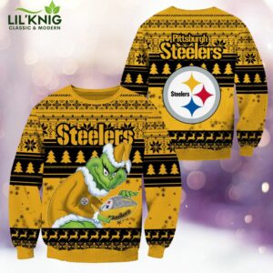 Pittsburgh Steelers Christmas Grinch Knitted Sweater – Jolly Team Apparel