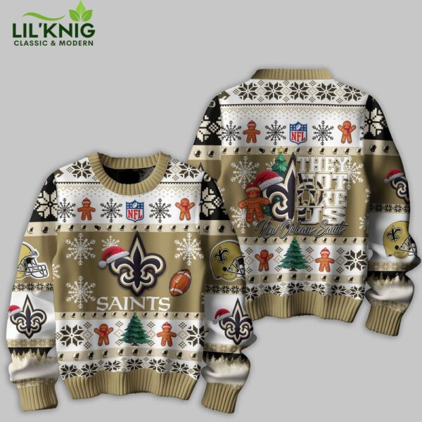 Premium They Not Like Us Saints NFL Ugly Sweater – Holiday Edition