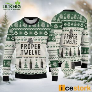 Proper Twelve Irish Whiskey Ugly Christmas Sweater