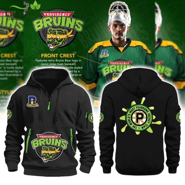 Providence Bruins Turtle Powered RI Comic Black Hoodie – Special Edition