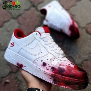 Red Splatter Sneaker Nike Air Force 1