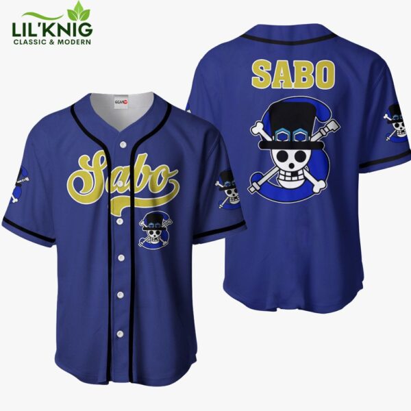 Sabo Symbol Anime One Piece Otaku Cosplay Shirt Anime Baseball Jersey Merch Clothes