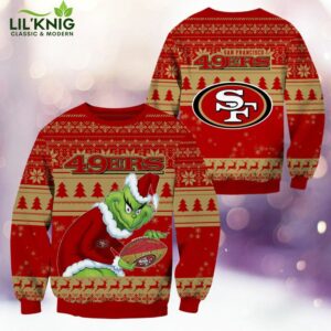 San Francisco 49ers Christmas Grinch Knitted Sweater – Perfect for the Holidays