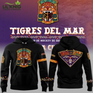 San Jose Sharks x Tigres Del Mar 2024 Pullover Black and Hot Design Hoodie – Stylish Hockey Gear