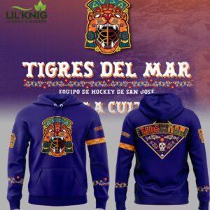 San Jose Sharks x Tigres Del Mar 2024 Pullover Hoodie – Unique Team Collaboration