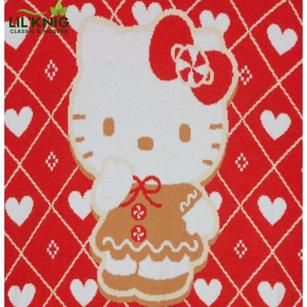 Sanrio Hello Kitty Gingerbread Patterned Holiday Sweater