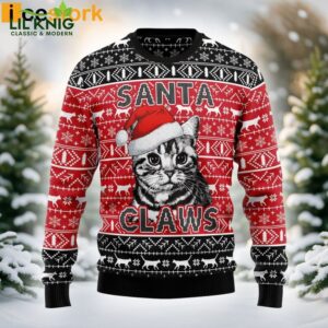 Santa Claws Cat Ugly Christmas Sweater