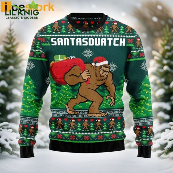 Santasquatch Bigfoot Ugly Sweater – Embrace The Festive Fun!