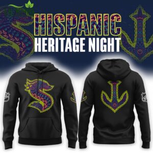 Seattle Kraken Inaugural Hispanic Heritage Night Hoodie, cultural celebration, fan gear.