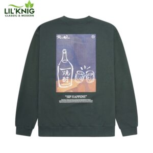 Sip Crew Dark Green Sweatshirt