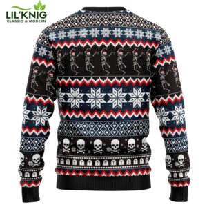 Skeleton Merry Creepmas Ugly Hot Design 2024 Christmas Sweater