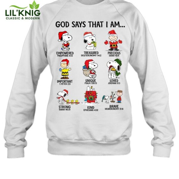 Snoopy God Says That I Am Xmas Gift M39-Sweatshirt