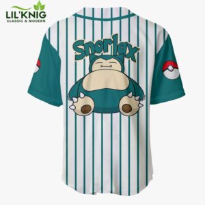 Snorlax Pokemon Otaku Cosplay Shirt Anime Baseball Jersey Anime Shirts