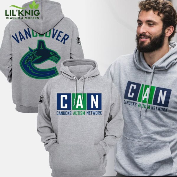 Special Vancouver Canucks Autism Network Hockey Hoodie – Supportive Fan Merchandise