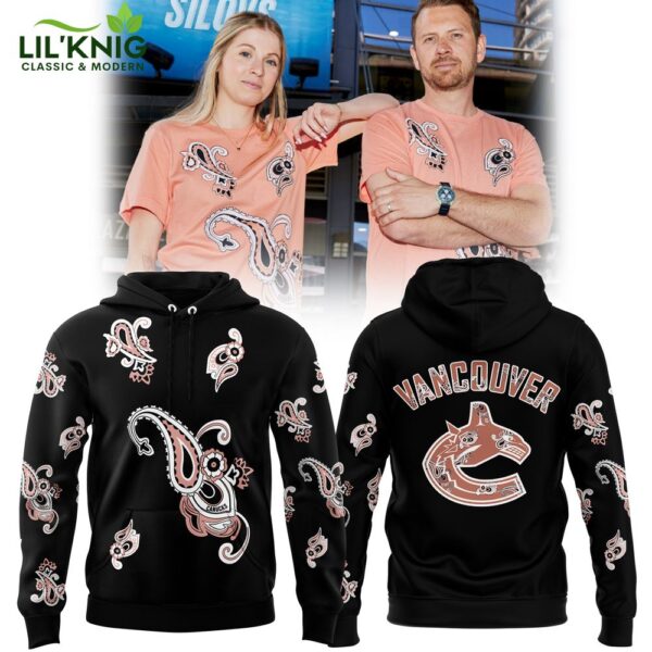 Special Vancouver Canucks Hockey Team Paisley Black Hoodie On Sale – Great Deals for Fans