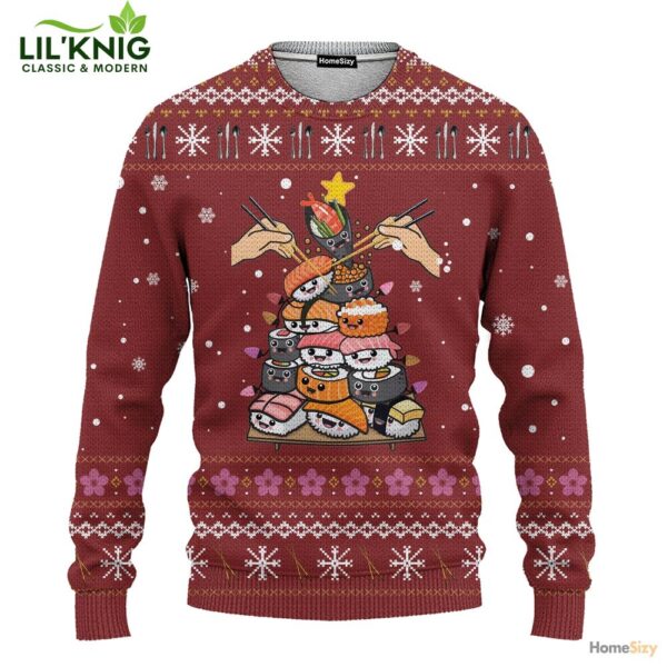 Sushi Ugly Xmas Sweater 2024 Christmas