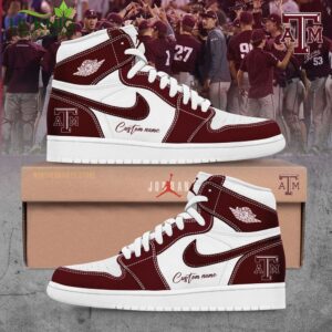 Texas A&M Baseball Custom Name For Fans AJ1 Shoes – Aggies Fan Footwear