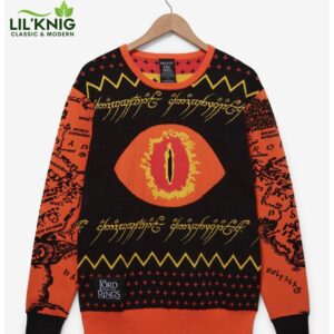 The Lord Of The Rings Eye Of Sauron Patterned Holiday Sweater