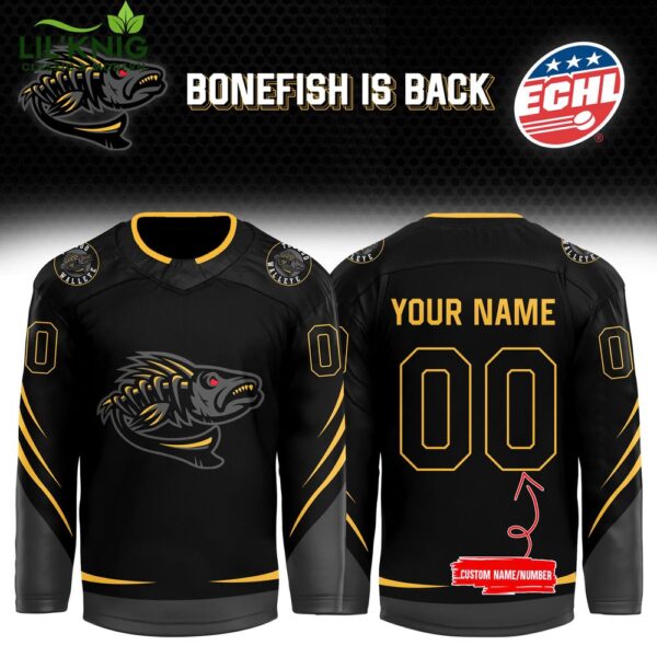 Toledo Walleye “Bonefish is BACK 2024/2025” Custom Jersey