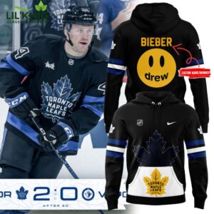 Toronto Maple Leafs 2024 Justin Bieber NHL Hoodie | Customizable Sports Hoodie