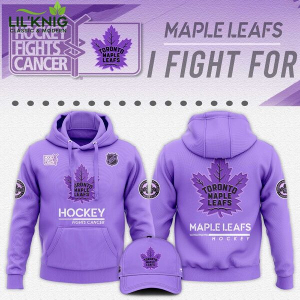 Toronto Maple Leafs Hockey Fights Cancer Unisex Hoodie | NHL Cancer Support Gear