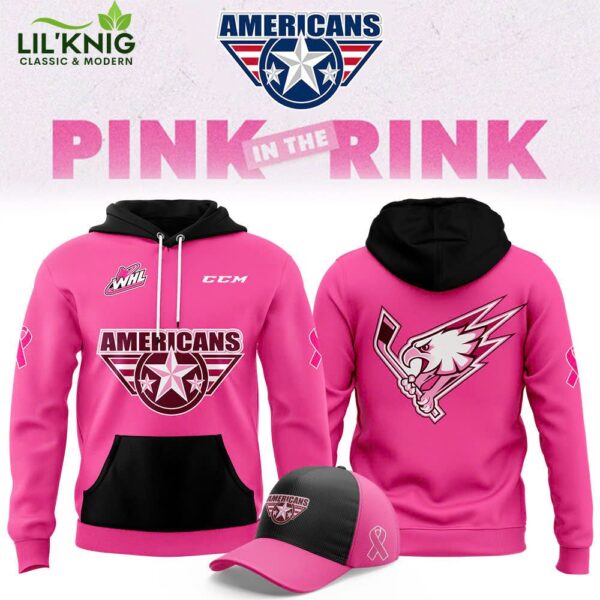 Tri-City Americans x Pink in the Rink 2024 Pullover Hoodie