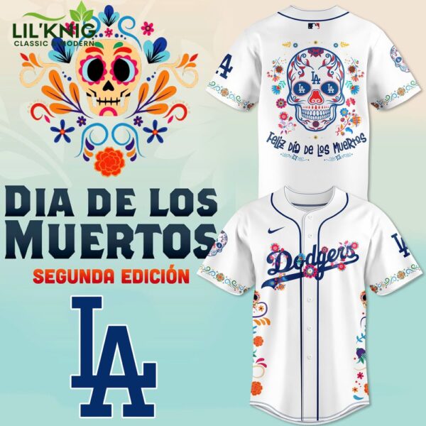 Unisex Nike Los Angeles Dodgers 2024 MLB Dia De Los Muertos Premium Limited Jersey (White) | MLB Dia De Los Muertos Dodgers Jersey