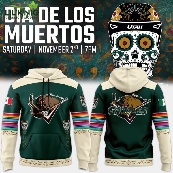 Utah Grizzlies Dia de los Muertos Night 2024 Hoodie – Limited Edition Fanwear