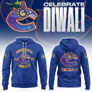 Vancouver Canucks Diwali Night 2024 Hoodie, festive wear, hockey culture.