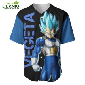 Vegeta Blue Baseball Jersey Dragon Ball Z Baseball Jersey Anime Baseball Jerse