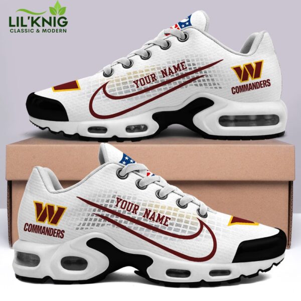 Washington Commanders White Air Max Plus Shoes Custom NFL Edition