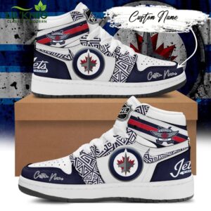 Winnipeg Jets AJ1 Shoes Custom Name – Personalized NHL Footwear