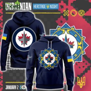 Winnipeg Jets Ukrainian Heritage Night Hoodie 2024