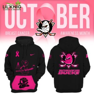 Women’s Nike Anaheim Ducks 2024 NHL Breast Cancer Awareness Month Pullover Hoodie – Stylish Awareness Gear