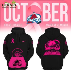 Women’s Nike Colorado Avalanche 2024 NHL Breast Cancer Awareness Month Pullover Hoodie – Empower and Inspire