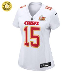 Women’s Nike Kansas City Chiefs Patrick Mahomes Super Bowl LIX Tundra White Fashion Game Jersey