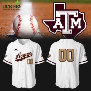 Aggies Limited Edition Custom Number Baseball Jersey Personalized