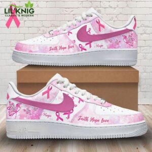 Breast Cancer Premium AF1 Shoes “Faith, Hope, Love” Limited Edition