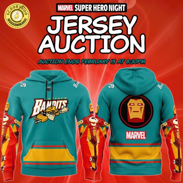 Buffalo Bandits Marvel Super Hero Night 2025 Hoodie – Limited Edition