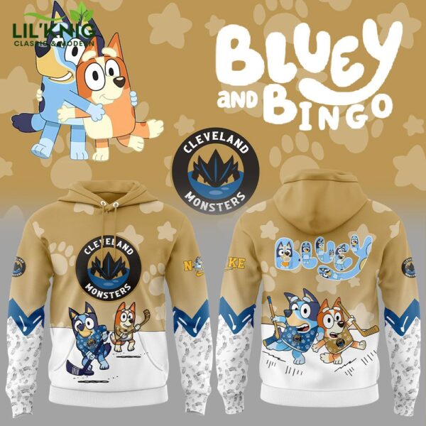 Cleveland Monsters Bluey and Bingo Limited Edition Hoodie