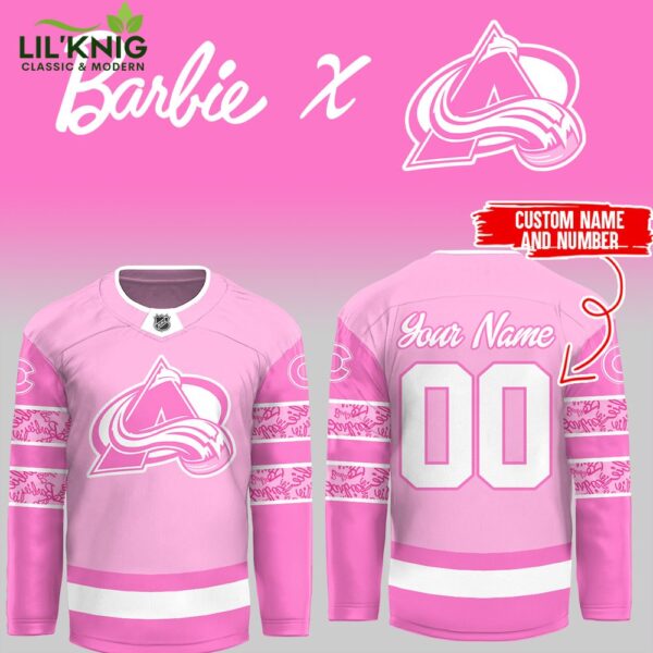 Colorado Avalanche Barbie Night NHL Jersey Limited Edition