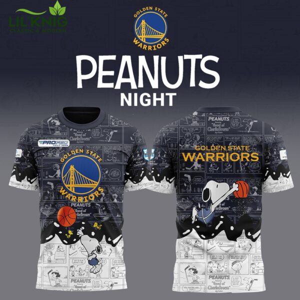 Golden State Warriors 75th Anniversary of Peanuts Limited Edition T-shirt