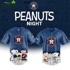 Houston Astros MLB x 75th Anniversary of Peanuts Limited Edition Baseball Jersey 2025