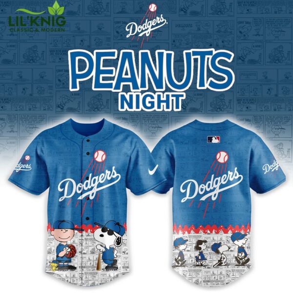 Los Angeles Dodgers x 75th Peanut Anniversary Baseball Jersey Limited Edition