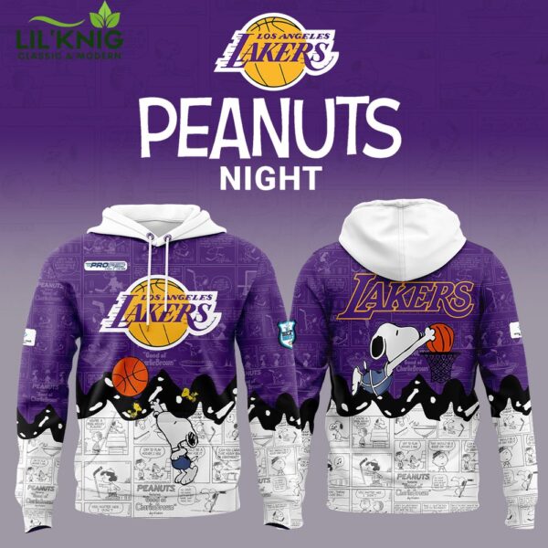 Los Angeles Lakers 75th Anniversary of Peanuts Limited Edition Hoodie