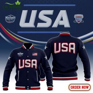 NHL 4 Nations Faceoff USA Baseball Jacket Limited Edition