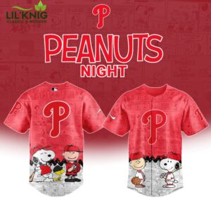 Philadelphia Phillies MLB x 75th Anniversary of Peanuts Limited Edition Baseball Jersey 2025