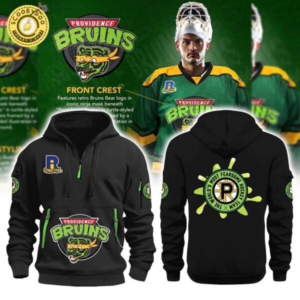 Providence Bruins Turtle Powered RI Comic Black Hoodie – Special Edition